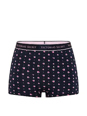 Logo Cotton High-Waist Boyshort Panty