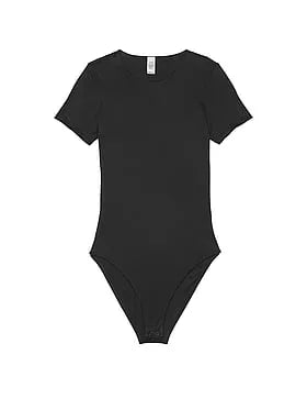 Bodywear by Victoria with FeatherSoft⢠Innovation Short-Sleeve Bodysuit