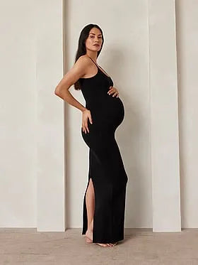 Sculpting Rib Knit Maxi Dress