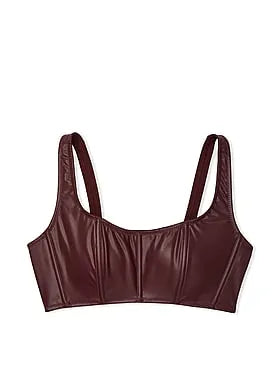 Faux Leather Mini Corset Top