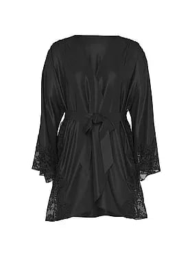 Satin & Lace Trim Robe