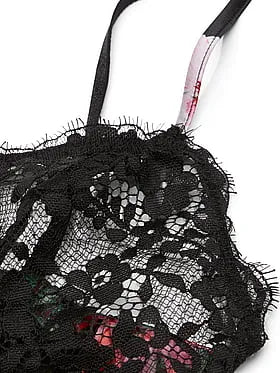 ATELIER Victoria's Secret Satin Lace Trim Lightly Lined Triangle Bra