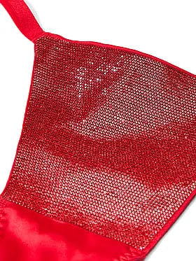 Shine Triangle Bralette & V-String Panty Set