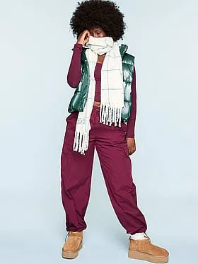High Shine Marshmallow Puffer Vest by PINK