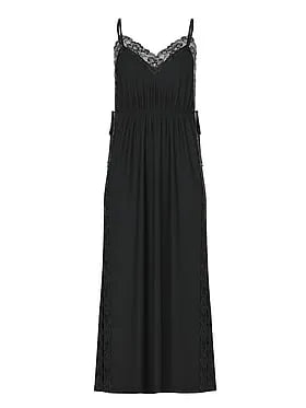 SoSoft⢠Modal Ribbed Lace-Trim Long Slip Dress