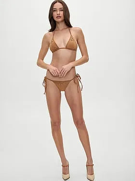Paradise Suede Bikini Top
