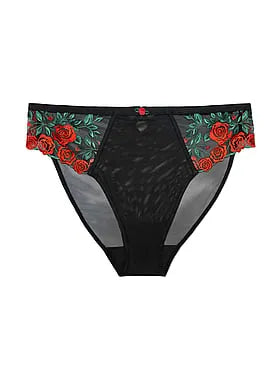 Lush Embroidery Strappy Back Brief