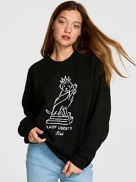Collegiate Knit Crewneck Sweater