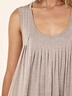 Kate Modal Pleat Front Midi Length Nightie
