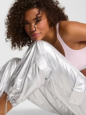 Metallic Barrel Cargo Pants