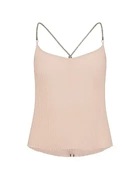 Beachwear Shine Rope Pleated Chiffon Top