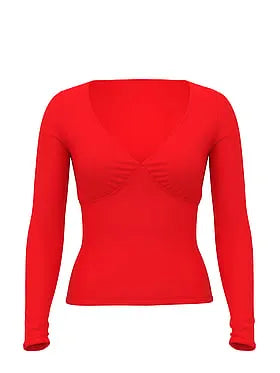 PINK Base Stretch⢠Ruched Long-Sleeve Tee