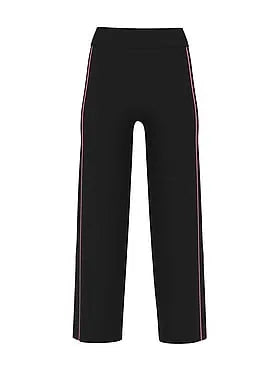 Tipped Knit Wide-Leg Sweater Pant