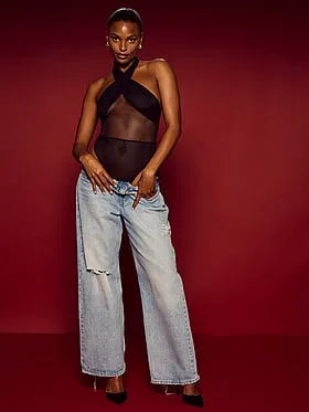 Sheer Reveal Halter Bodysuit