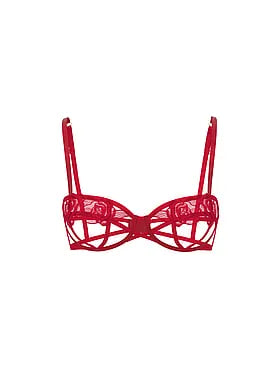 Scarlet Rose Shine Peekaboo Balconette Bra