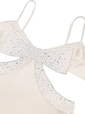 Atelier Victoriaâs Secret Sheer Bow Slip Gown