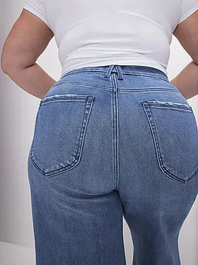 Good Waist Cropped Palazzo Jeans