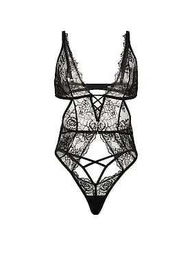 Rose Lace Plunge Teddy