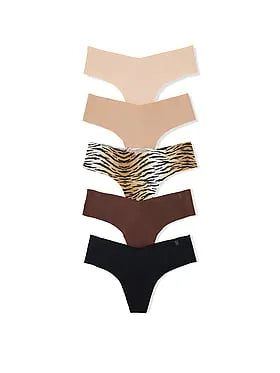 5-Pack No-Show Thong Panties