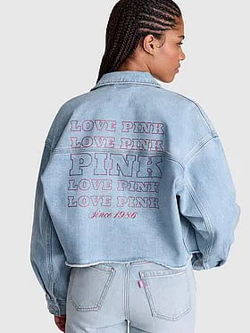 Denim by PINK Cut-Oï¬ Trucker Jacket