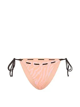 Laced Side-Tie Cheeky Bikini Bottom