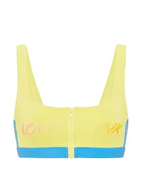 Front-Zip Scoop Scuba Bikini Top