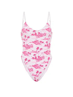 Open-Back One-Piece Swimsuit
