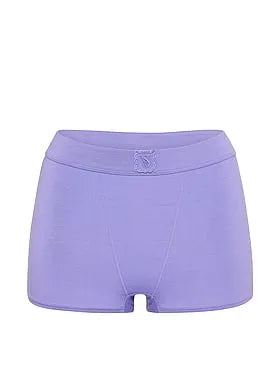Logo Cotton Lace Patch High-Waist Boyshort Panty