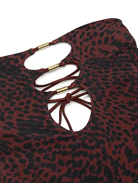 Reversible Cut-Out Rings Strapless One-Piece Swimsuit