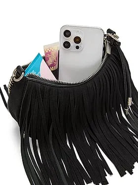 Crescent Fringe Shoulder Bag