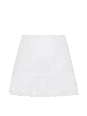 Butterflies Eyelet Ruffled Skirt