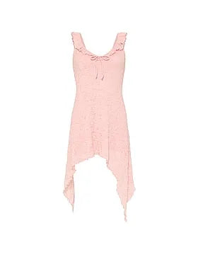 Handkerchief-Hem Midi Dress