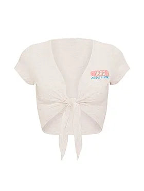 Campus Cotton⢠Front-Tie Cropped Top