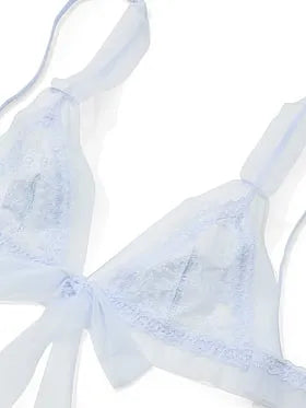 Lace Mesh-Trim Triangle Bralette