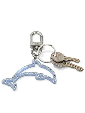 Rhinestone Dolphin Keychain Charm