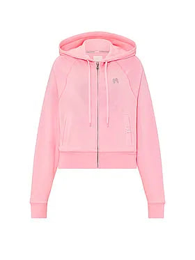 Off-Duty Terry Crop Full-Zip Hoodie