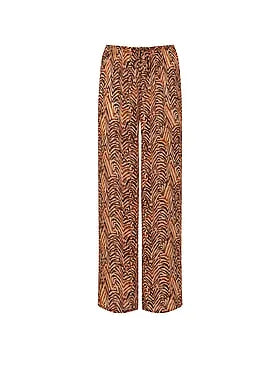 Beachwear Sheer Crinkle Wide-Leg Pant