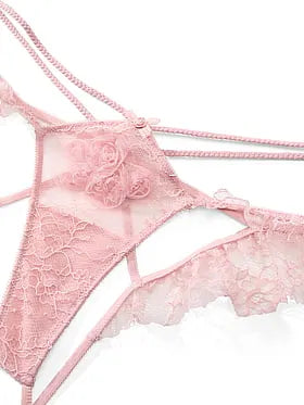 Rosette Reverie Open-Back Flutter Panty