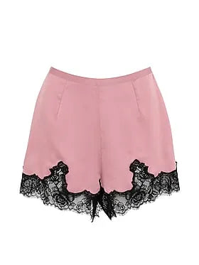 Satin & Rose Lace Short