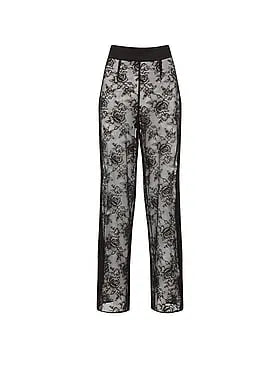 Rose Lace Wide-Leg Pant