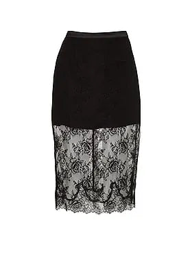 Rose Lace Midi Skirt