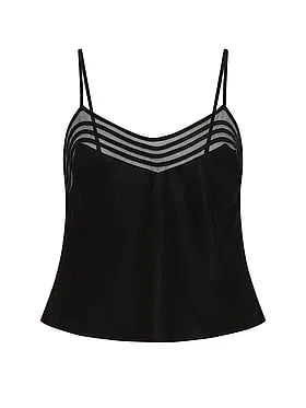 Washable Silk Sheer Stripe Cami Top