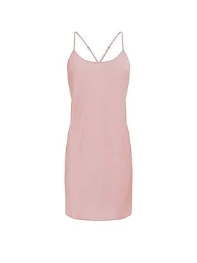 Satin Open-Back Slip Dress
