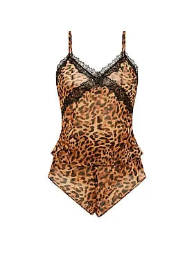 Chiffon Rose Lace-Trim Cami & Flutter Short Set