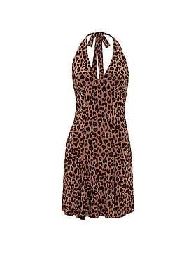 Night-Out Stretchy Knit Halter Dress