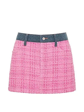 PINK | Elle Denim Tweed Skirt
