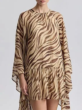 Draped Sleeve Mini Dress