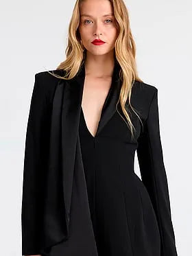 Sonia Shawl Collar Mini Dress