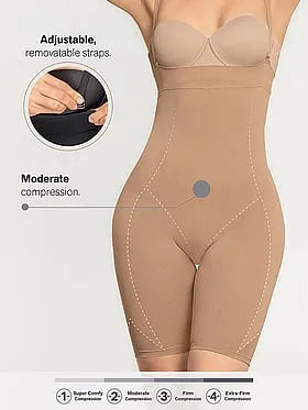 Moderate Compression Invisible Extra High-Waisted Shaper Shorts