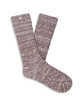 Rib Knit Slouchy Crew Sock